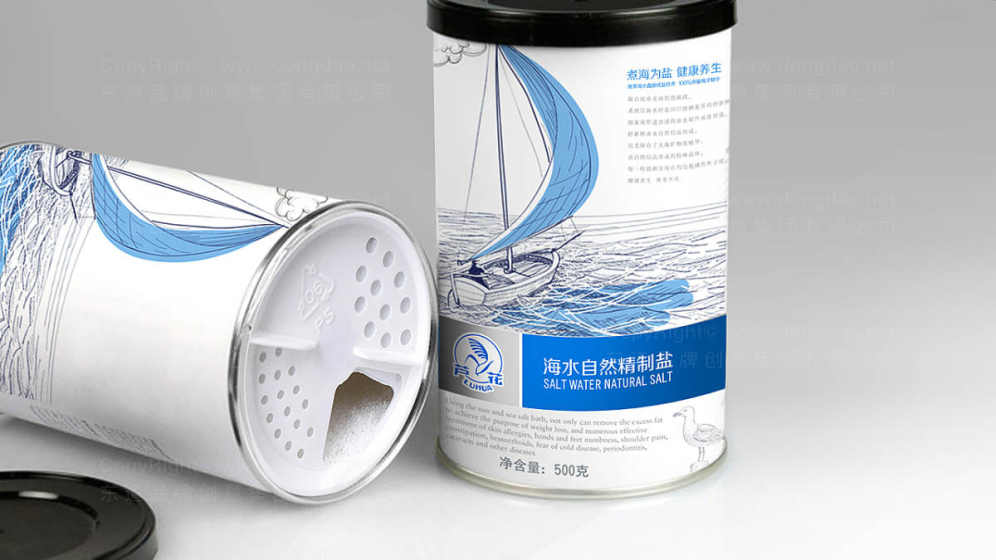 商品包装有什么作用, 芦花海盐食品包装设计案例图片